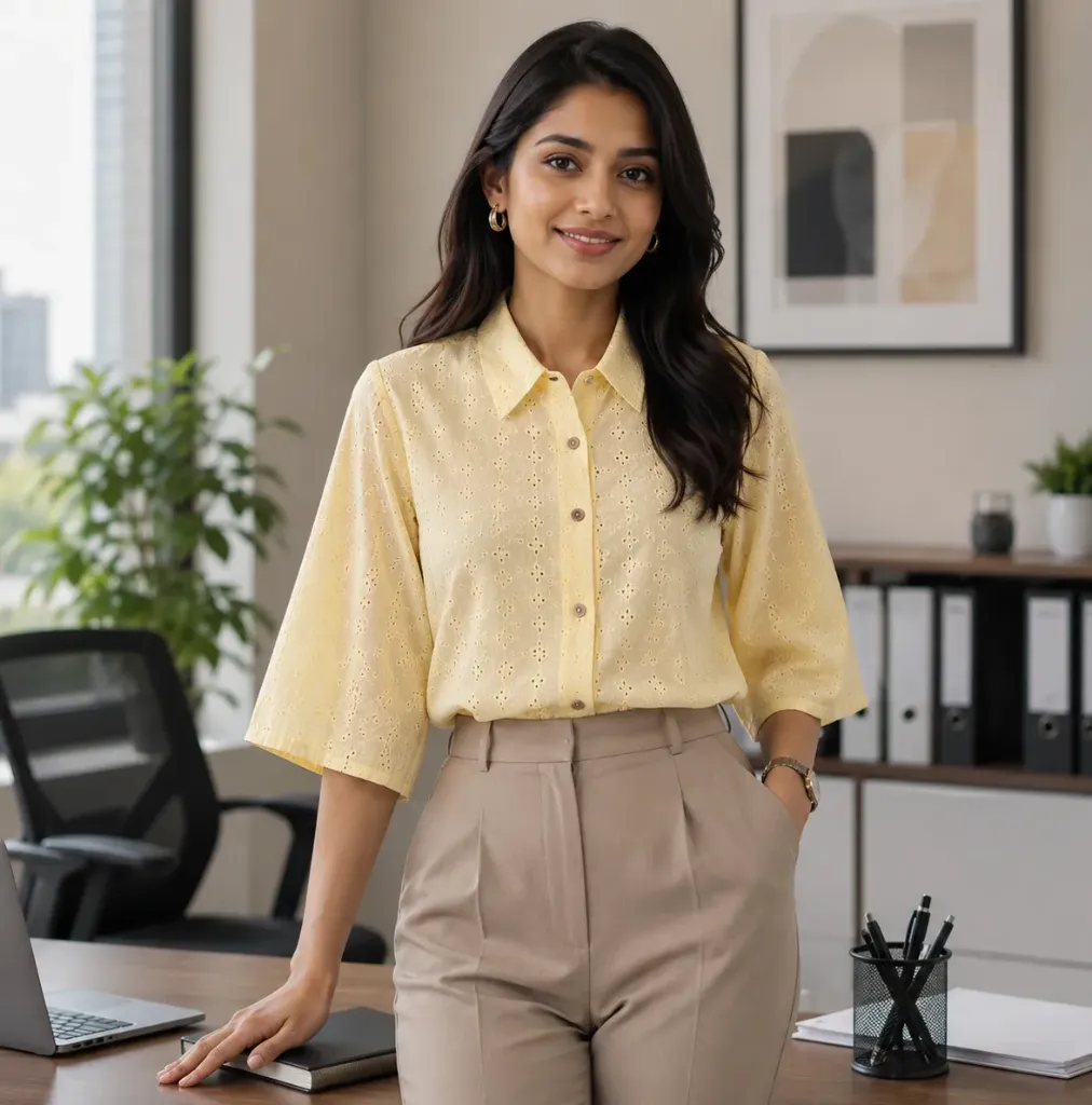 Embroidered Shirt yellow